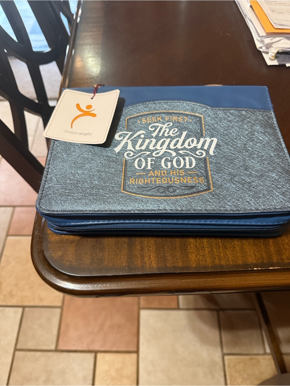 The Kingdom of God Blue Bible Cover / Zipper Case